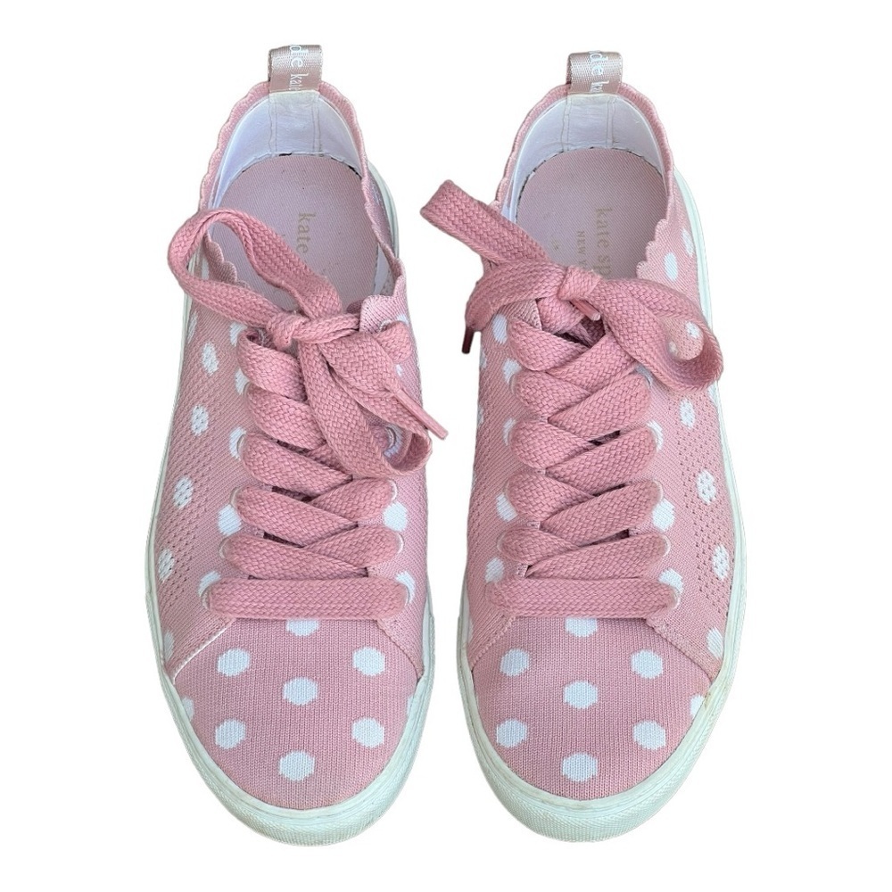 Kate Spade Abbie Dot Sneaker in Flirty Rose Size 7B Lace-Up Tennis Shoes